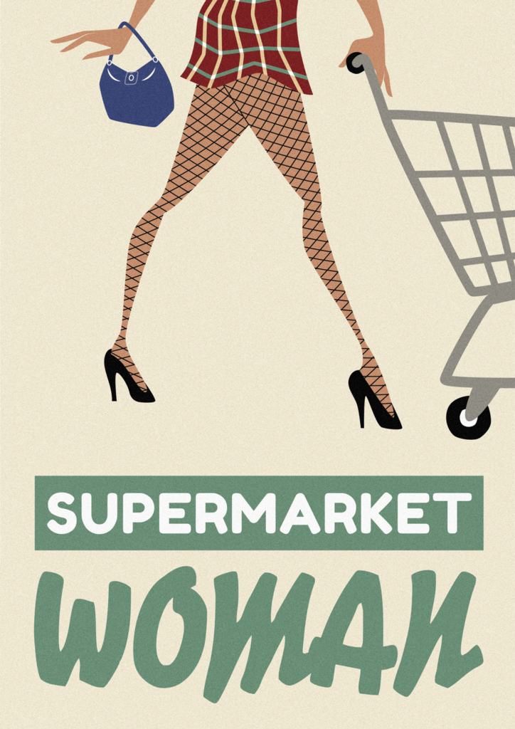 DDR-style poster, based on the song Supermarket Woman by Lemonade Market