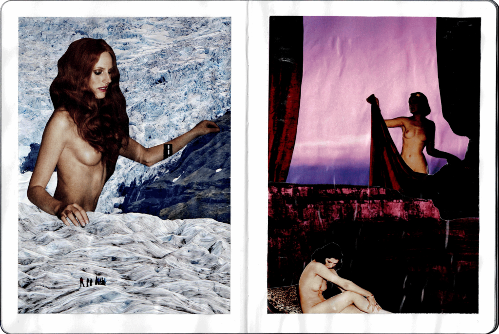 A few giant ladies chilling in landscapes